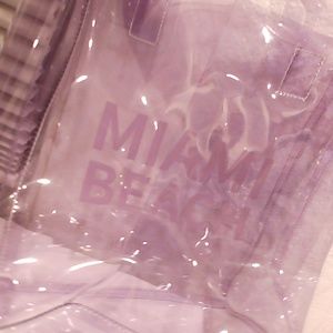 A forever 21 light purple clear beach bag